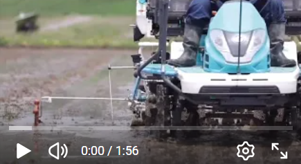 乗用播種機の種子充填と湛水直播（点播）：水稲湛水直播向けソリューション RISOCARE（リゾケア)